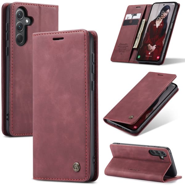 CaseMe Slim Plånboksfodral Samsung Galaxy A56 Röd
