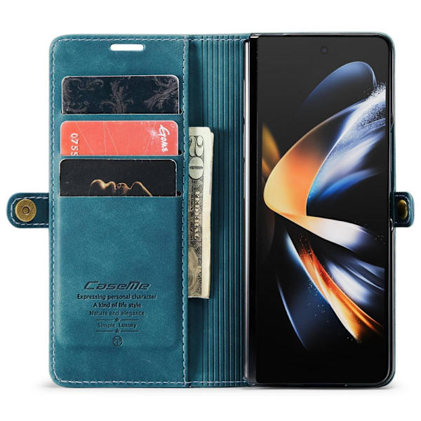 CaseMe Slim Plånboksfodral Samsung Galaxy Z Fold 4 Blå
