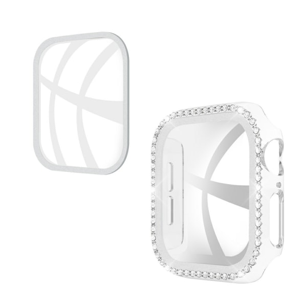 Apple Watch 44 mm:n kuori ja näytönsuoja, läpinäkyvä karkaistu lasi