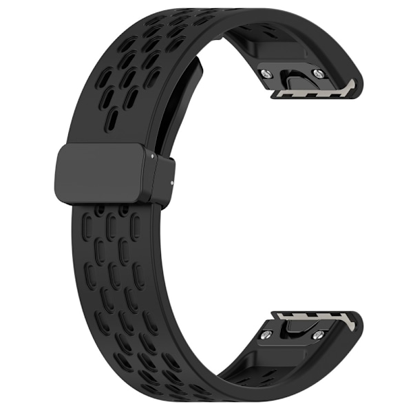 Silikoniranneke Sport Garmin Fenix 7S Pro Musta