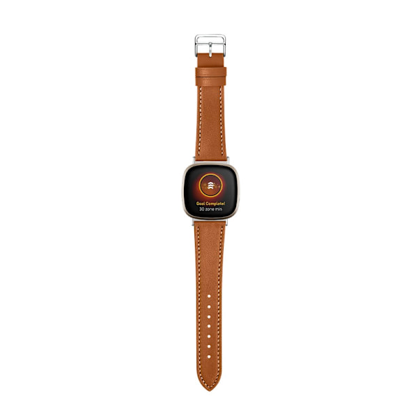 Aito nahkaranneke Fitbit Versa 4/Sense 2 Ruskea