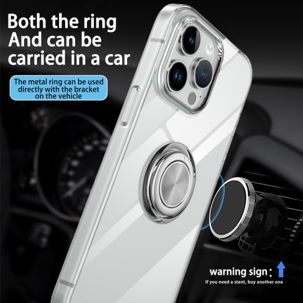 Skal Med Ringhållare iPhone 15 Pro Max Transparent