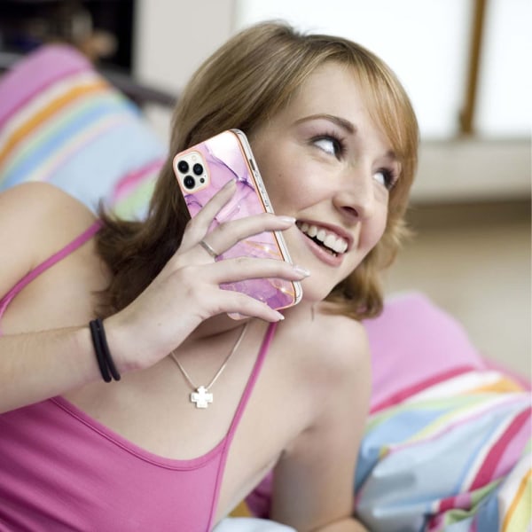 TPU Skal iPhone 15 Pro Max Lila Marmor