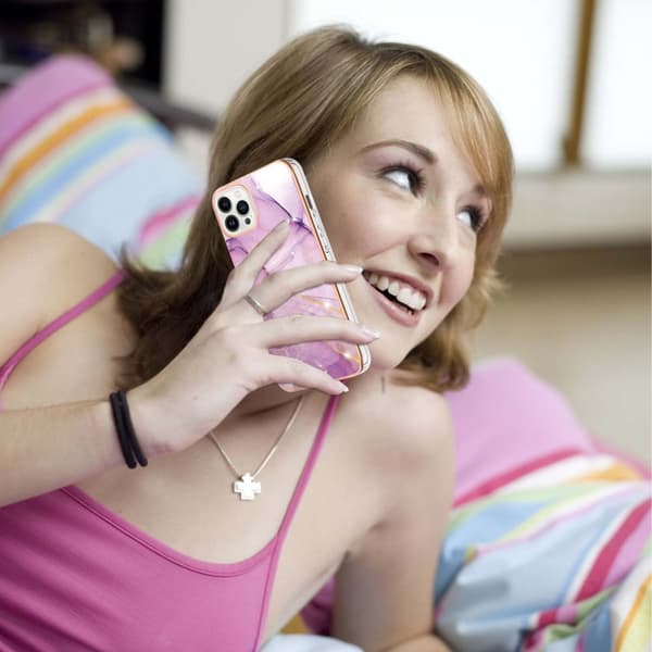 TPU Skal iPhone 15 Pro Max Lilla Marmor