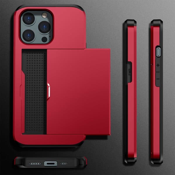 Skal Korttikotelolla iPhone 14 Pro Max Punainen