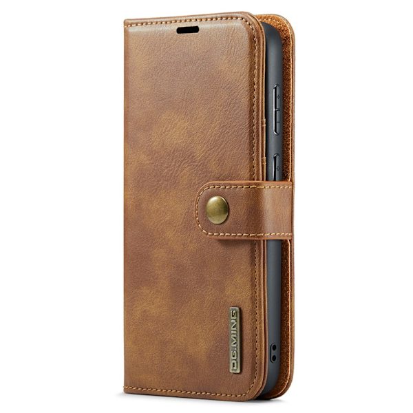 DG.MING 2-in-1 Magnet Wallet Samsung Galaxy S23 FE Cognac