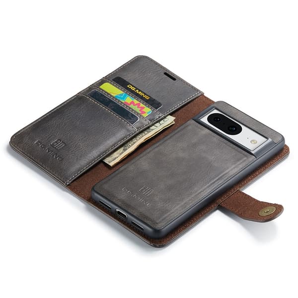 DG.MING 2-i-1 Magnetiskt Plånboksfodral Google Pixel 8 Brun