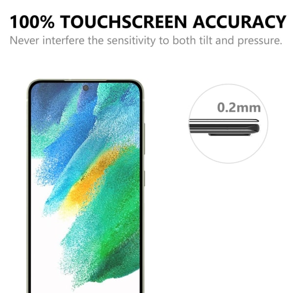 Hærdet glas skærmbeskyttelse til Galaxy S21 FE - Sort