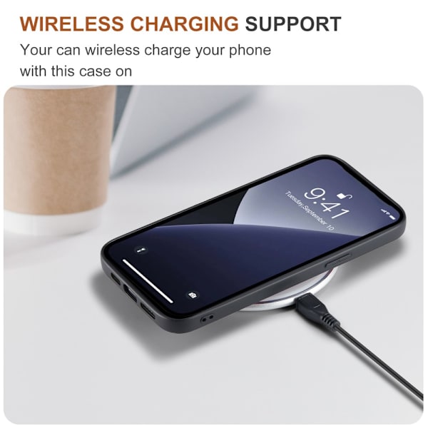 DG.MING 2 i 1 Magnetisk Kortlomme Etui iPhone 16 Pro Max Sort