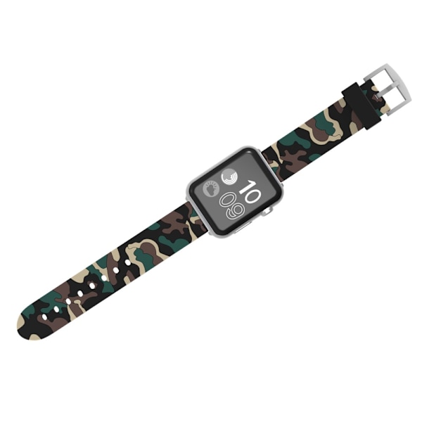 Silikoniranneke Apple Watch 38/40/41 mm Kamouflage Vihreä
