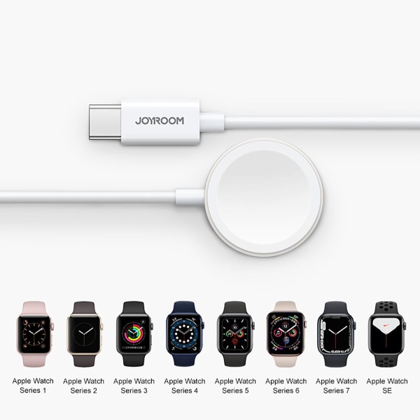Joyroom Apple Watch-oplader Magnetisk USB-C Hvid