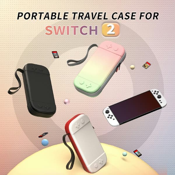 Kompakt Opbevaringstaske Nintendo Switch 2 Beige/Rød