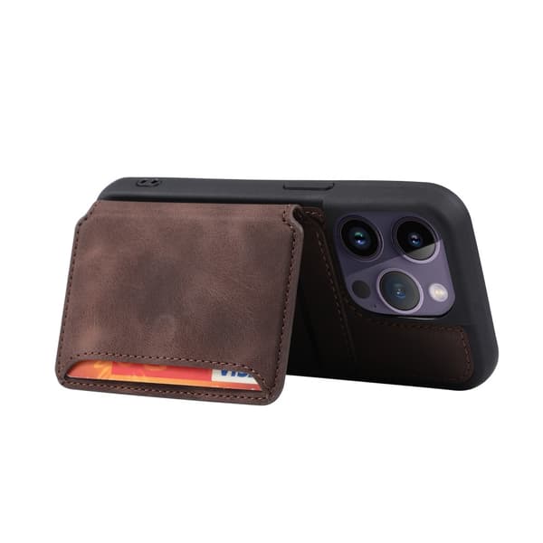 Multi-Slot Skal RFID-beskyttelse iPhone 15 Pro Brun