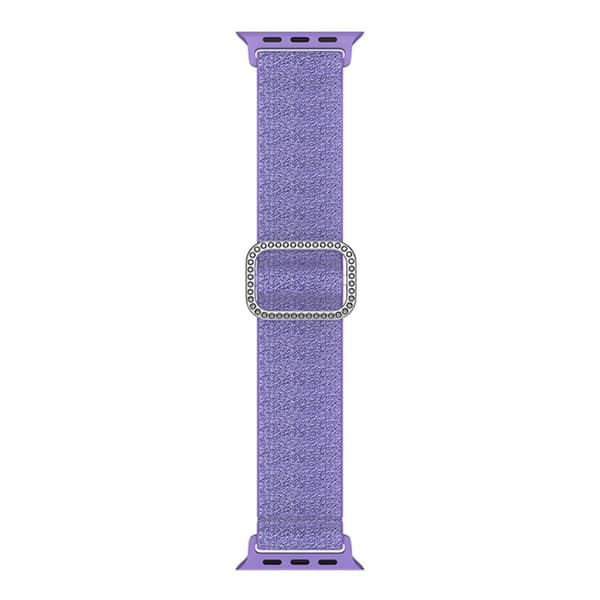 Elastisk Nylonrem til Apple Watch Ultra 2 49mm Glitter Lilla