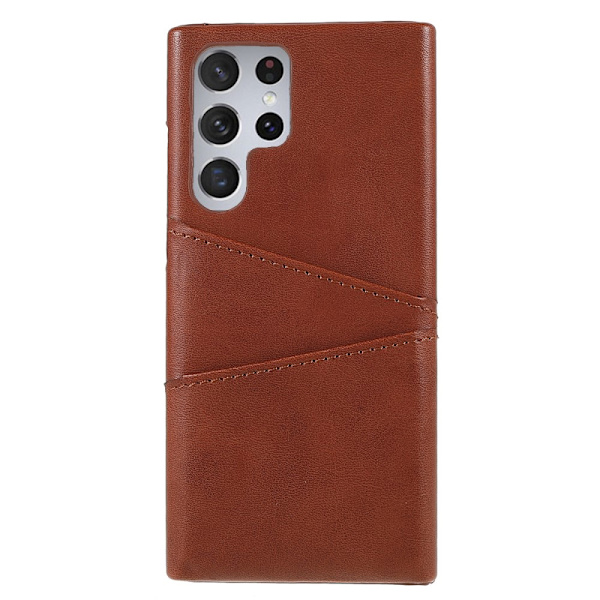 Kortholder Etui Samsung Galaxy S22 Ultra Brun
