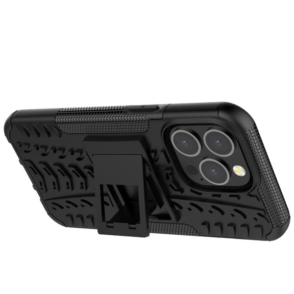 Hybridskal Med Stativ iPhone 13 Pro Sort