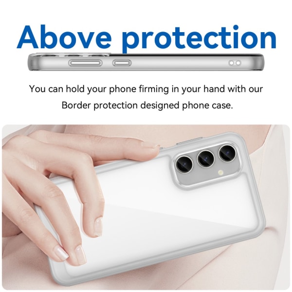 Samsung Galaxy S23 FE:n hybridi Edge -kotelo, läpinäkyvä