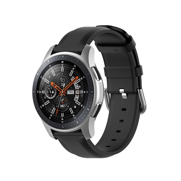 Äkta Läderarmband Huawei Watch GT/GT 2 46mm/GT 2 Pro Svart