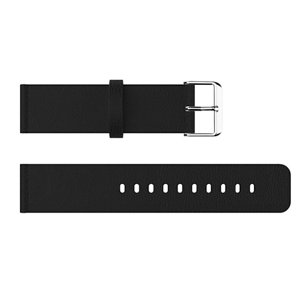 Läderarmband Fitbit Versa/Versa 2 Svart