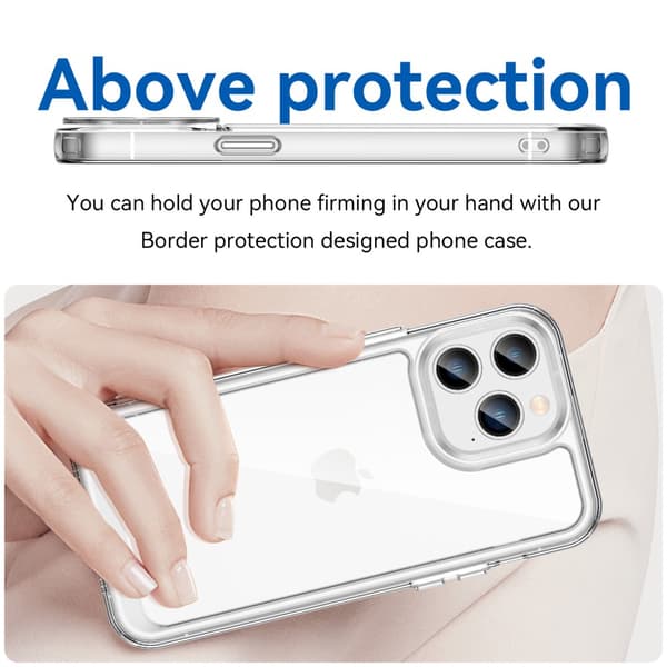 Hybrid Edge Skal iPhone 14 Pro Transparent