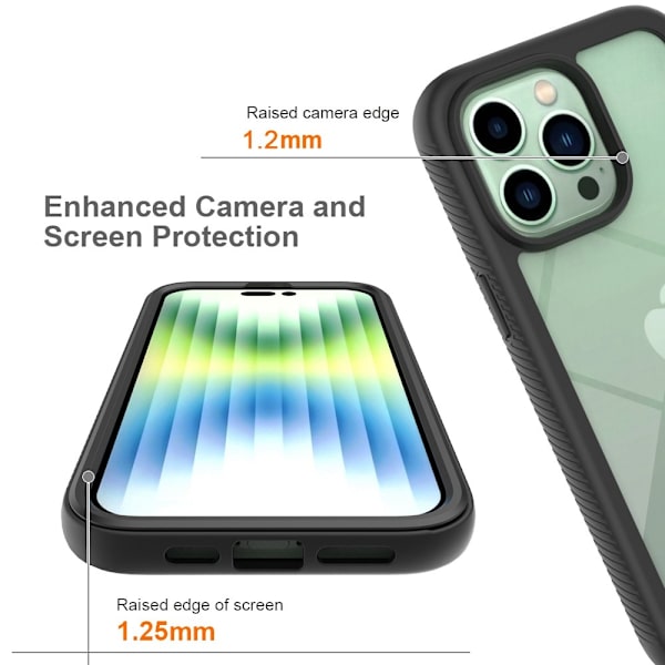 360 Full Cover Case iPhone 14 Pro Musta
