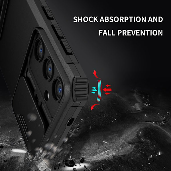 Kickstand Skal Samsung Galaxy S24 Plus Kameraskydd Svart