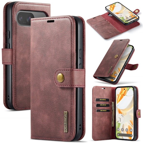 DG.MING 2-in-1 Magnet Wallet Google Pixel 9 Red