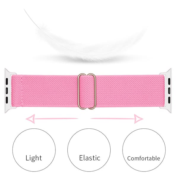 Elastisk nylonrem Apple Watch Series 11 46mm Rosa