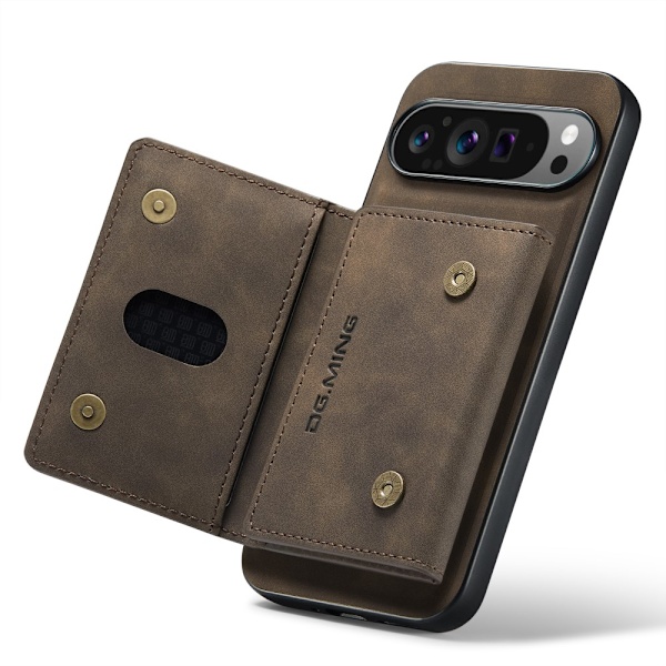 DG.MING Magnetisk Kortlomme Etui Google Pixel 9 Pro XL Brun