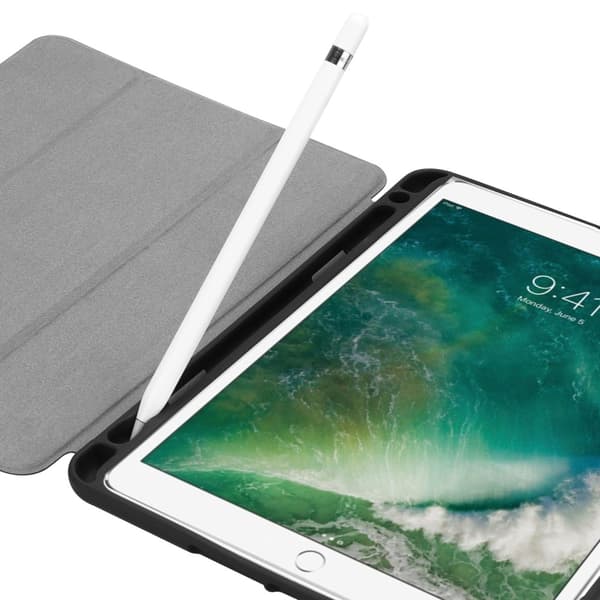 iPad 9.7 6. generation (2018) Etui Tri-Fold med blyantholder Sort
