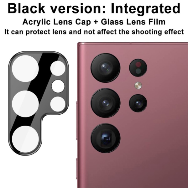 IMAK linsebeskytter i hærdet glas Samsung Galaxy S23 Ultra Black