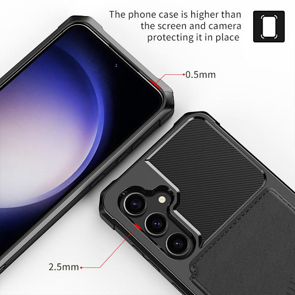 Monikäyttöinen kotelo Samsung Galaxy S23 FE musta