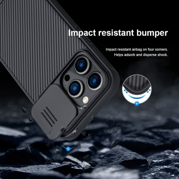 Nillkin CamShield -kuori iPhone 14 Pro Max - Musta
