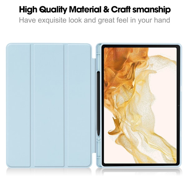 Samsung Galaxy Tab S10 Plus Kotelo Tri-Fold Kynäpidikkeellä Sininen