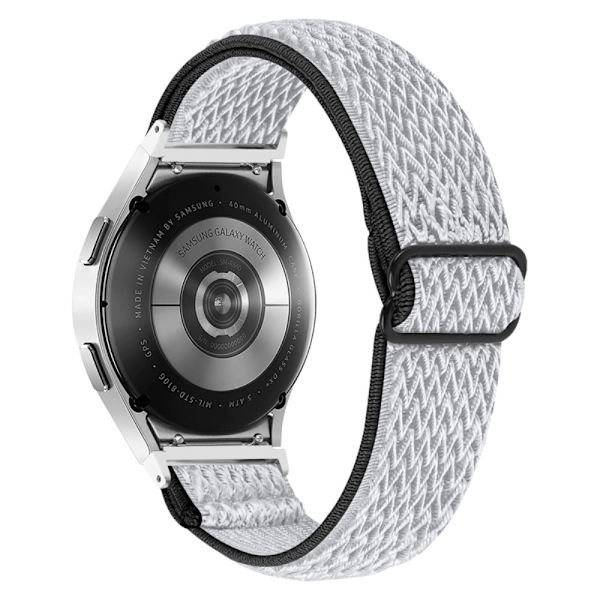 Flettet Nylonrem Samsung Galaxy Watch 6 Classic 47mm Sort/Hvid