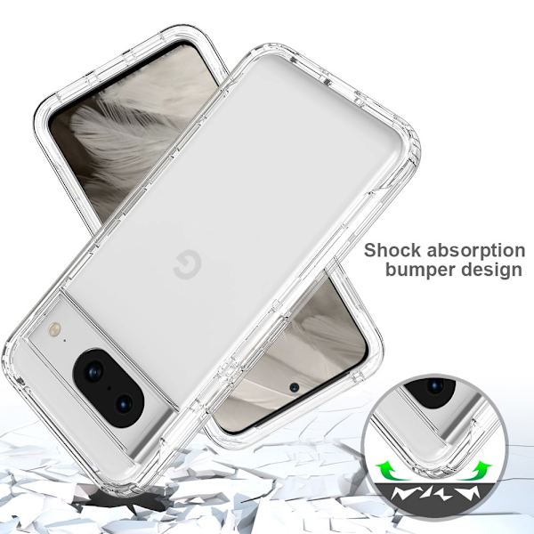 Allround Cover Skal Google Pixel 8 Transparent