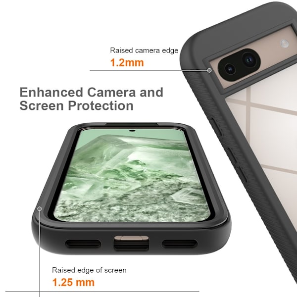 360 Full Cover Edge Case Google Pixel 8a Sort