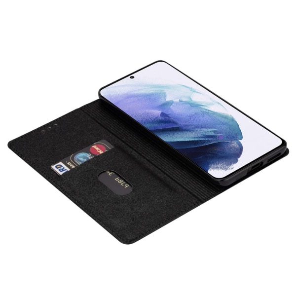 Glitter Wallet Case Samsung Galaxy S22 Plus Sort