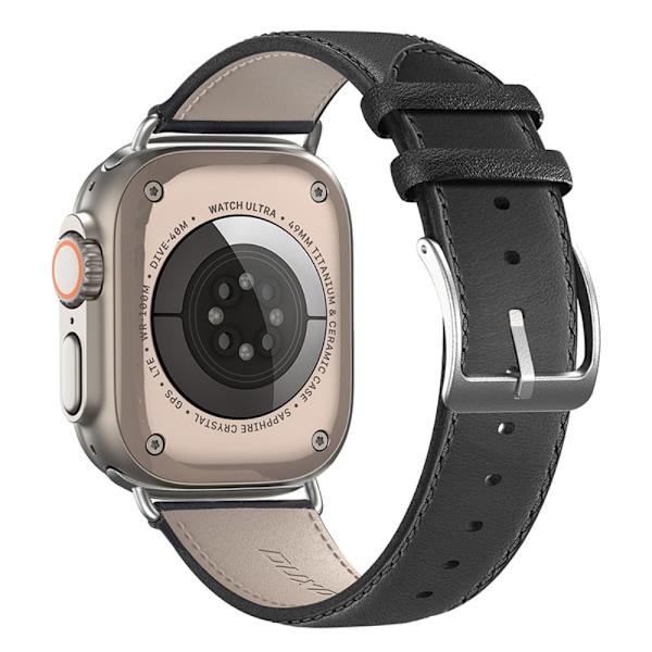 Dux Ducis Læderarmbånd Apple Watch 41mm Series 9 Sort