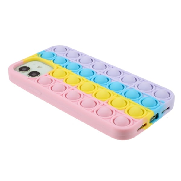 iPhone 12/12 Pro -kotelo silikoni Pop It Fidget Pink