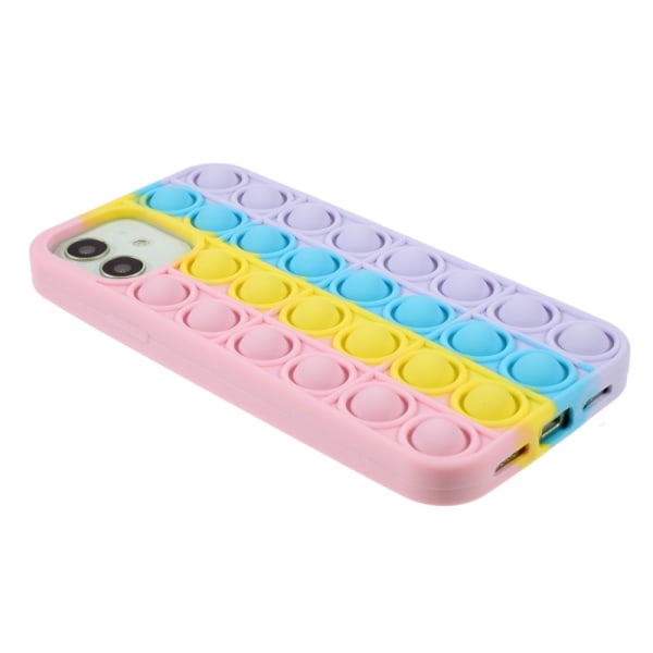 iPhone 12/12 Pro Skal Silikon Pop It Fidget Rosa