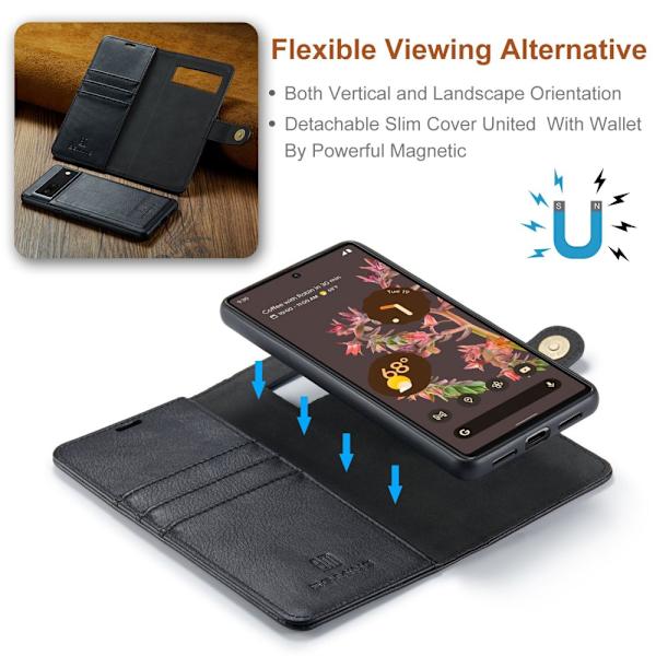 DG.MING 2-i-1 Magnet Pung Google Pixel 7 Sort
