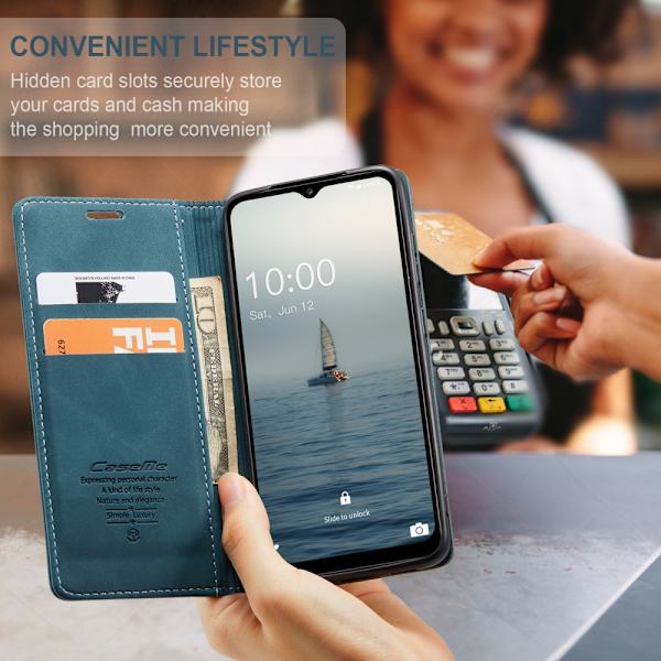 CaseMe Slim Plånboksfodral Samsung Galaxy A34 Blå