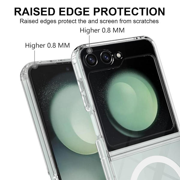 MagSafe-kuori Samsung Galaxy Z Flip 6 - läpinäkyvä