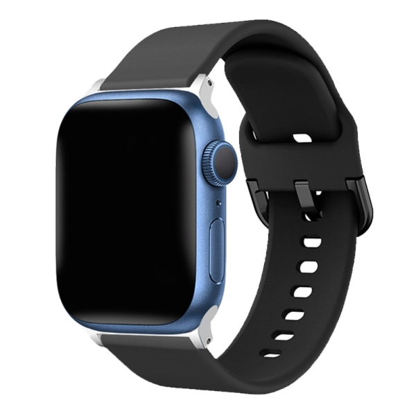 Pehmeä silikonirannekoru Apple Watch 42/44/45/49 mm musta