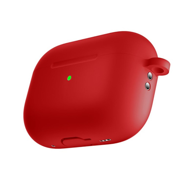Silikonikuori karabiinihakalla Apple AirPods Pro 2 - Punainen