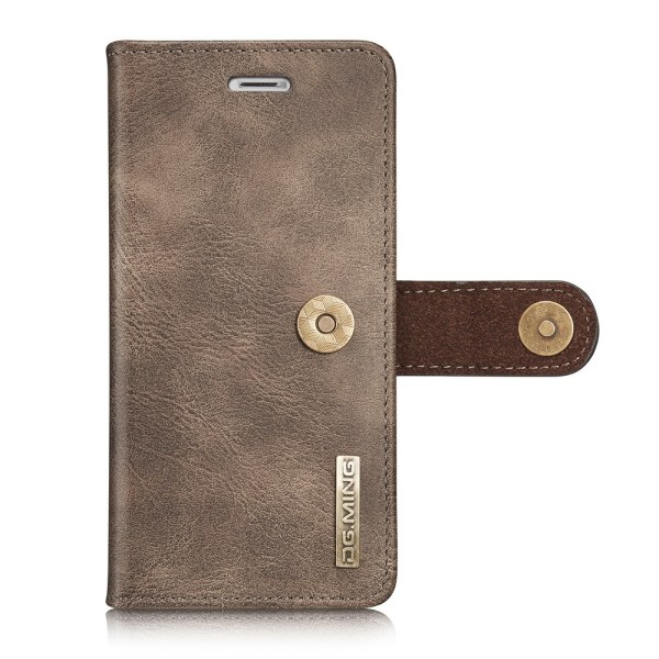 DG.MING 2-in-1 Magnet Wallet iPhone 7/8/SE Brown