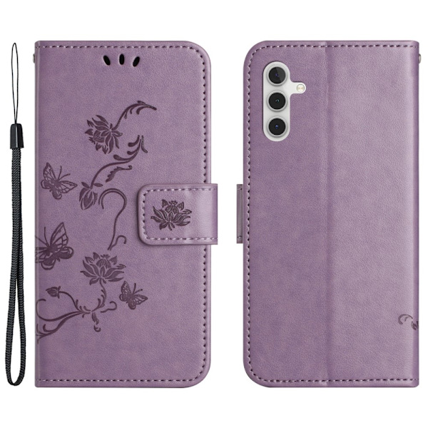 Læderetui Sommerfugle Samsung Galaxy A35 Lilla
