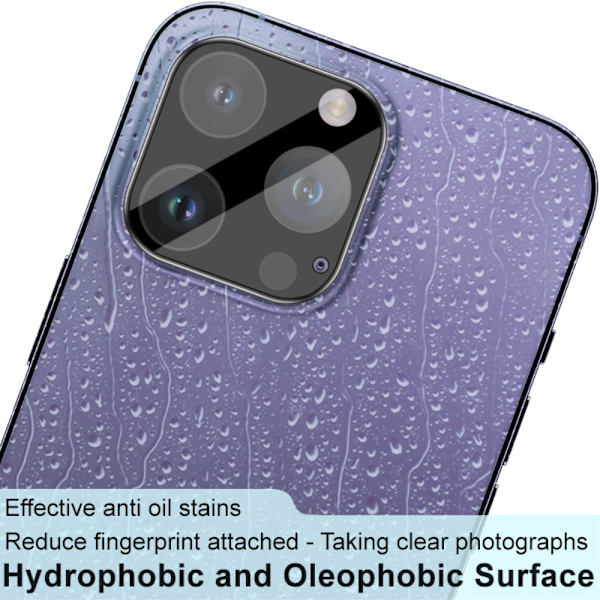 Imak Hærdet Glas Linsebeskyttelse iPhone 16 Pro Max Sort