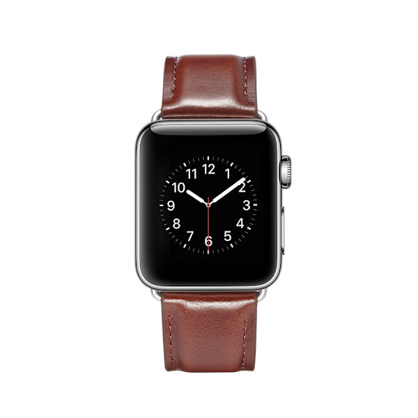 Premium-nahkainen ranneke Apple Watch Series 10 46 mm ruskea
